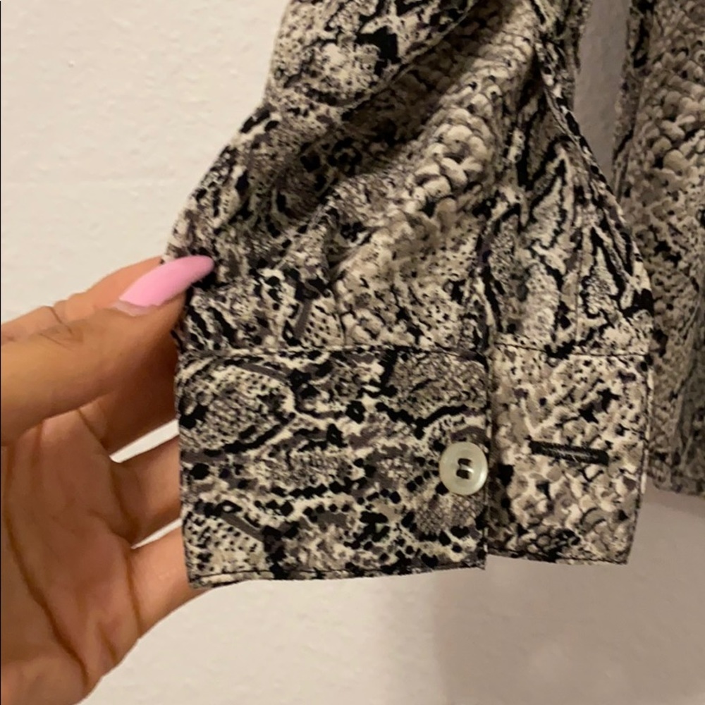 Vintage Python Button Down Liz Claiborne - image 3